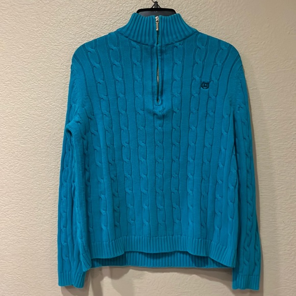 Chaps Sweaters - Chaps Blue Chunky cable Knit Sweater sz M